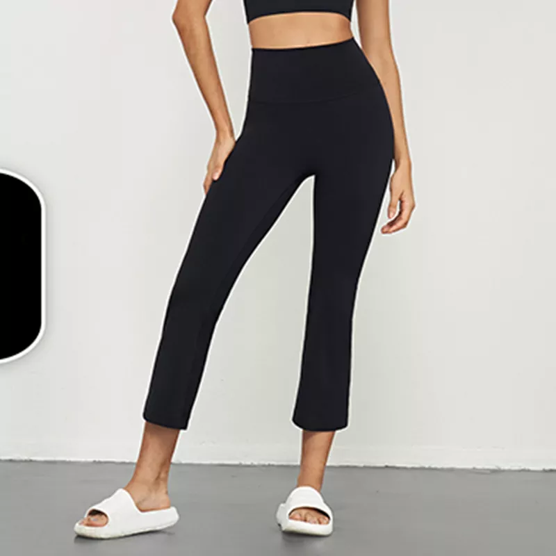 Figurformende Slim-Fit-Yogahose mit hoher Taille