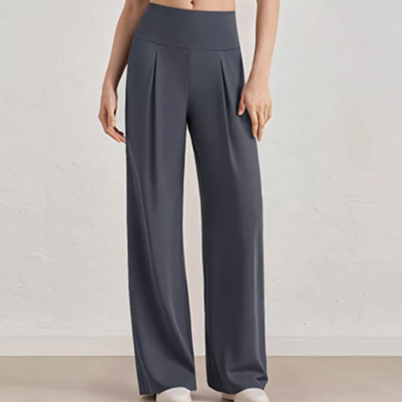 Sport-Yogahose mit hoher Taille und weitem Bein