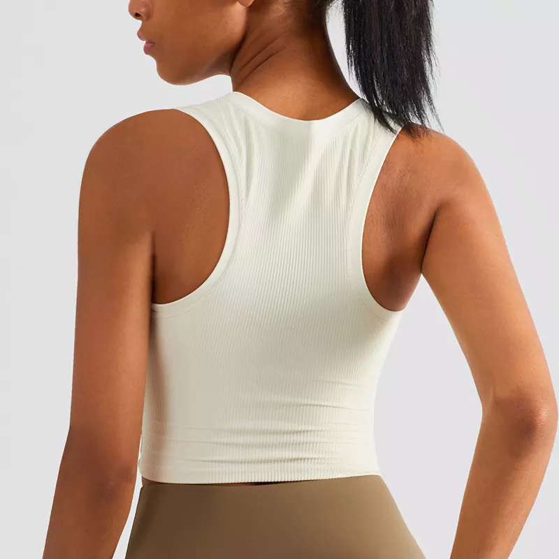 Integrated Tight Fitting Racerback Vest Yoga Top
