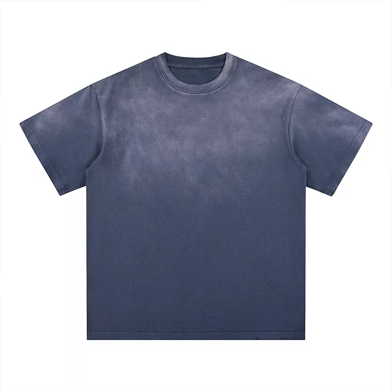 Loose Washed Gradient Cotton Men's T-Shirt