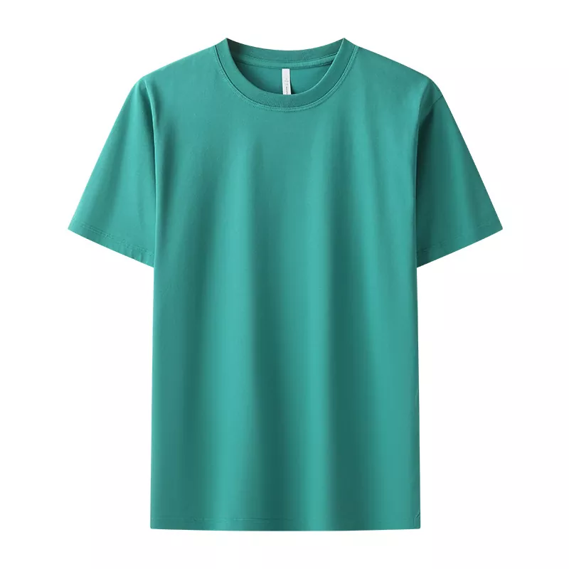 Summer Cool Sensation Mercerized Cotton Crew Neck Men's T-shirt