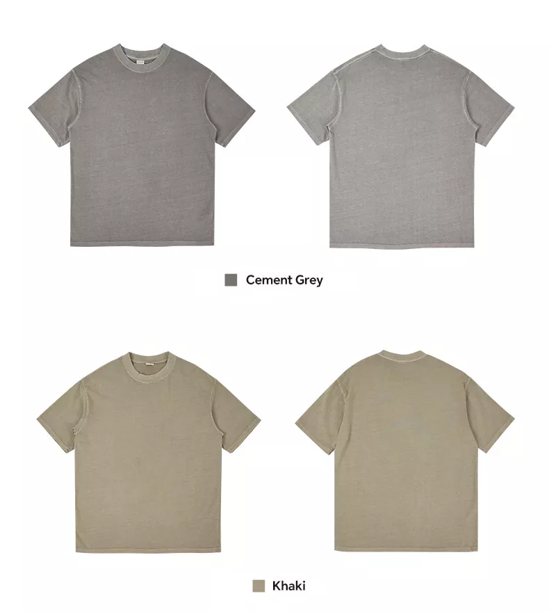 Washed Worn-out Pure Cotton Short Sleeve Men's T-Shirt