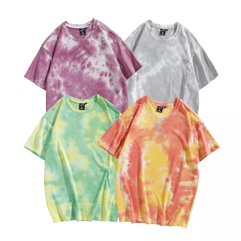 Lockeres Damen-T-Shirt aus Batik-Baumwolle
