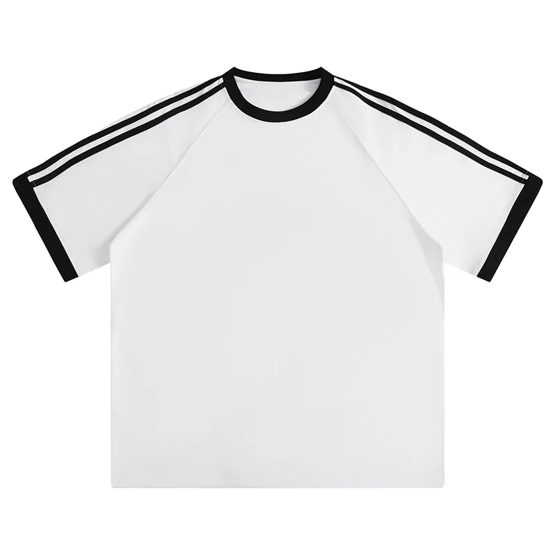 Unisex-Kurzarm-T-Shirt mit Raglanärmeln und Colorblock-Motiv für Herren